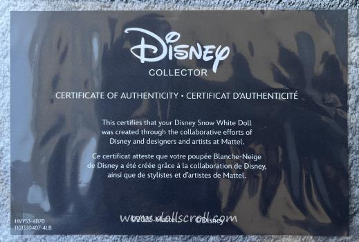 Mattel - Disney Collector - Snow White Live Action - Snow White - Doll