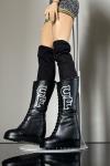 Wedge lace-up boots