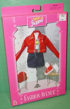 Mattel - Barbie - Fashion Avenue - Teen Skipper - Red Jacket & Denim Shorts - Outfit
