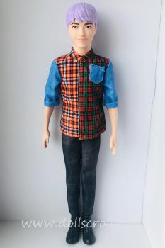 Mattel - Barbie - Fashionistas #154 - Color-Blocked Plaid Shirt - Ken - Slender - Doll