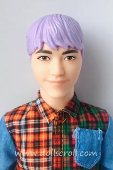 Mattel - Barbie - Fashionistas #154 - Color-Blocked Plaid Shirt - Ken - Slender - Doll
