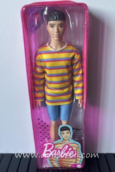 Mattel - Barbie - Fashionistas #175 - Ken - Fashionista Ken Long-Sleeve Colorful Striped Shirt - Poupée