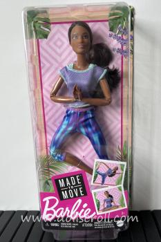 Mattel - Barbie - Made to Move - Yoga - African American (Purple Pants) - Doll