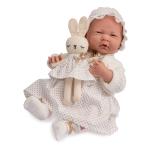 JC Toys/Berenguer - La Newborn - Royal Collection - White/green Polka Dot