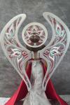 in silver/red/turquoise