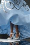 Beaded pumps with ankle straps