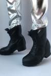 Military Boots Slightly Unlaced