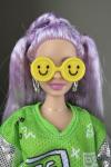 in yellow with black smiles