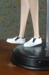 in white with black edging