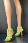 in acid green with brown soles